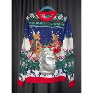 Ugly Christmas Sweater Xmas Size Medium Beer
